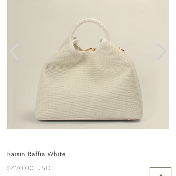 ***SOLD***Elleme Raisin Raffia Handbag in White - Picture 15 of 16